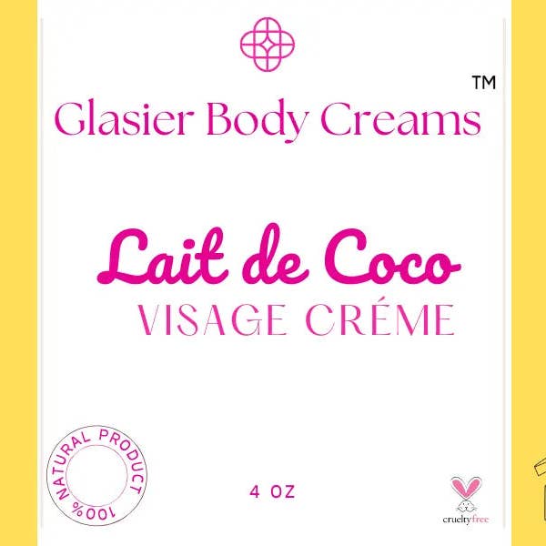 Glasier Body Creams - Wholesale Facial Moisturizer - Lait de Coco Visage Lotion1