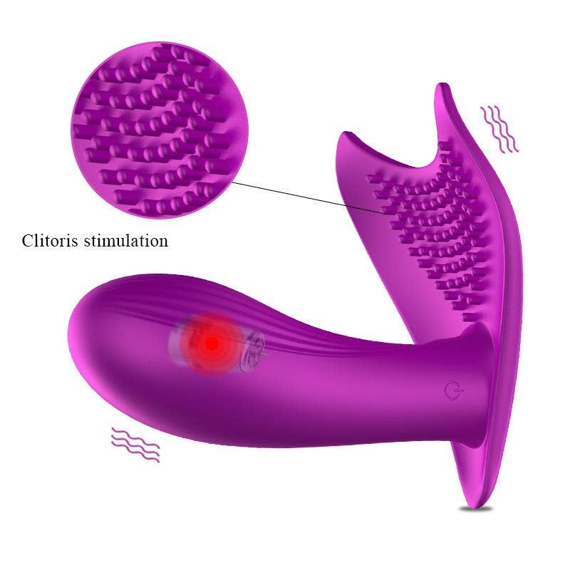 Kinky Pleasure - Wholesale Sex Toy - Foxshow - 63-00005 - Remote control Panty vibrator - Heat function - Voice control function - 10 Function - Rechargeable - 9 cm x 9 cm - Luxury Giftbox - Purple13
