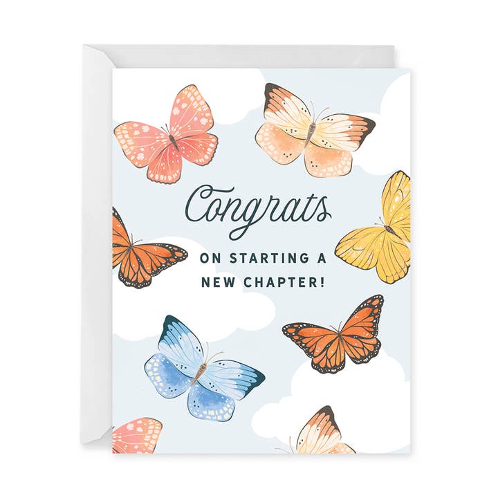 Butterfly Congrats Card for wholesale by Paper Raven Co.