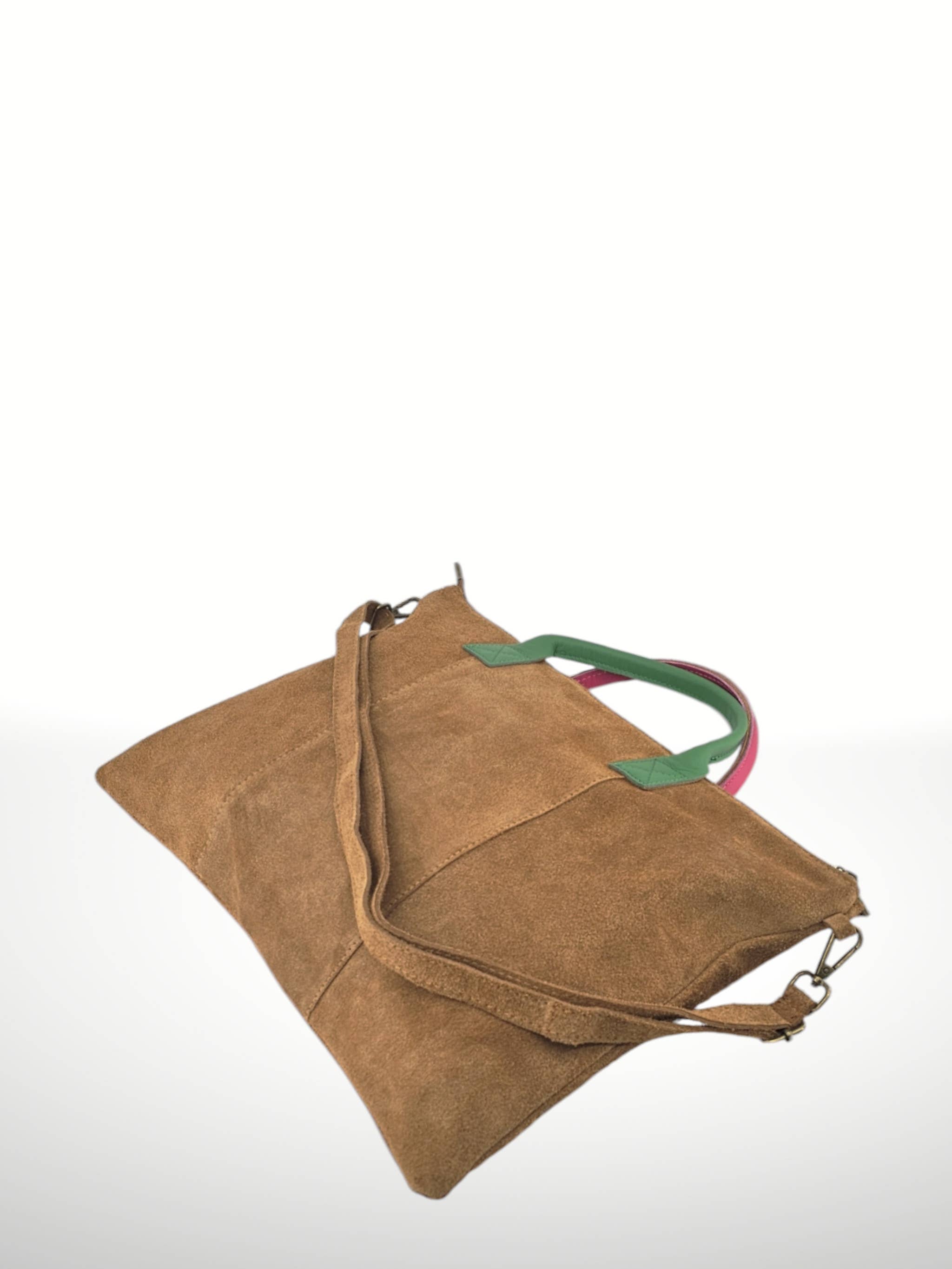 ITALIAN'S LEATHER - Wholesale Tote Bag - Women's - Suede Leather Bags Milano 22081120