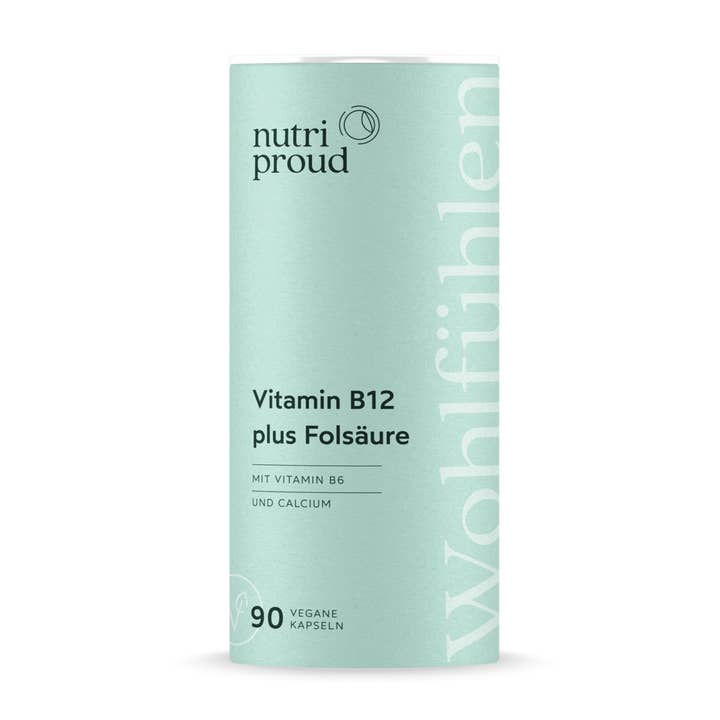 Feel Good: vitamina B12 con acido folico, B6 e calcio per la vendita all'ingrosso da parte di Nutriproud GmbH
