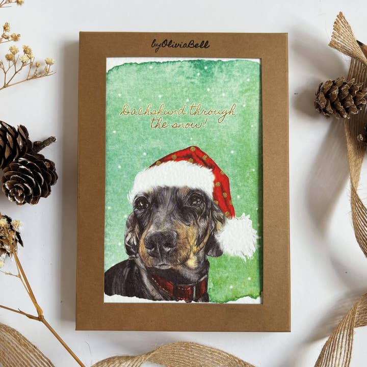Christmas Westie, Schnauzer, Dachshund and JRT Card Pack for wholesale by byOliviaBell