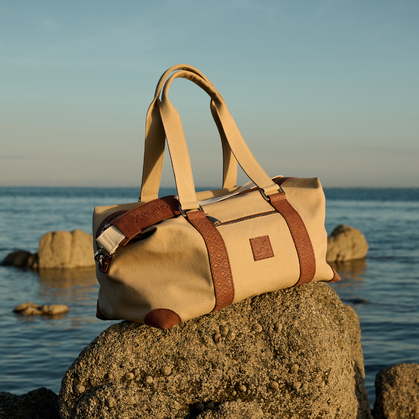 Perus - Wholesale Weekender Bag - Unisex - Viajero Beige Travel Bag2