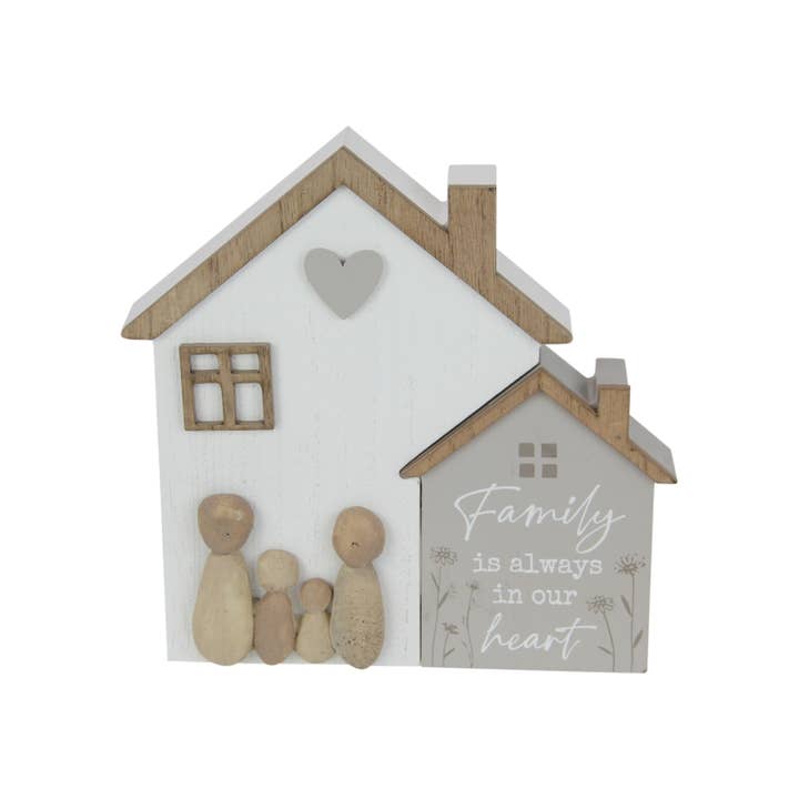 18cm Family House Plaque with Rock Family for wholesale by Cubby House by Malmar