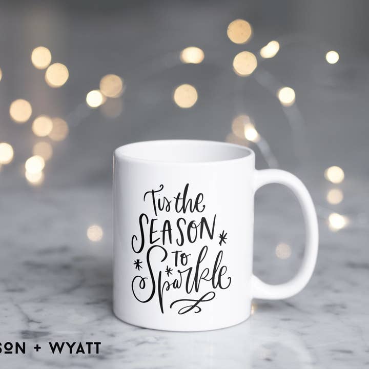 Jackson + Wyatt – wholesale Coffee mug – Tis The Season To Sparkle Funny Christmas Coffee Mug
