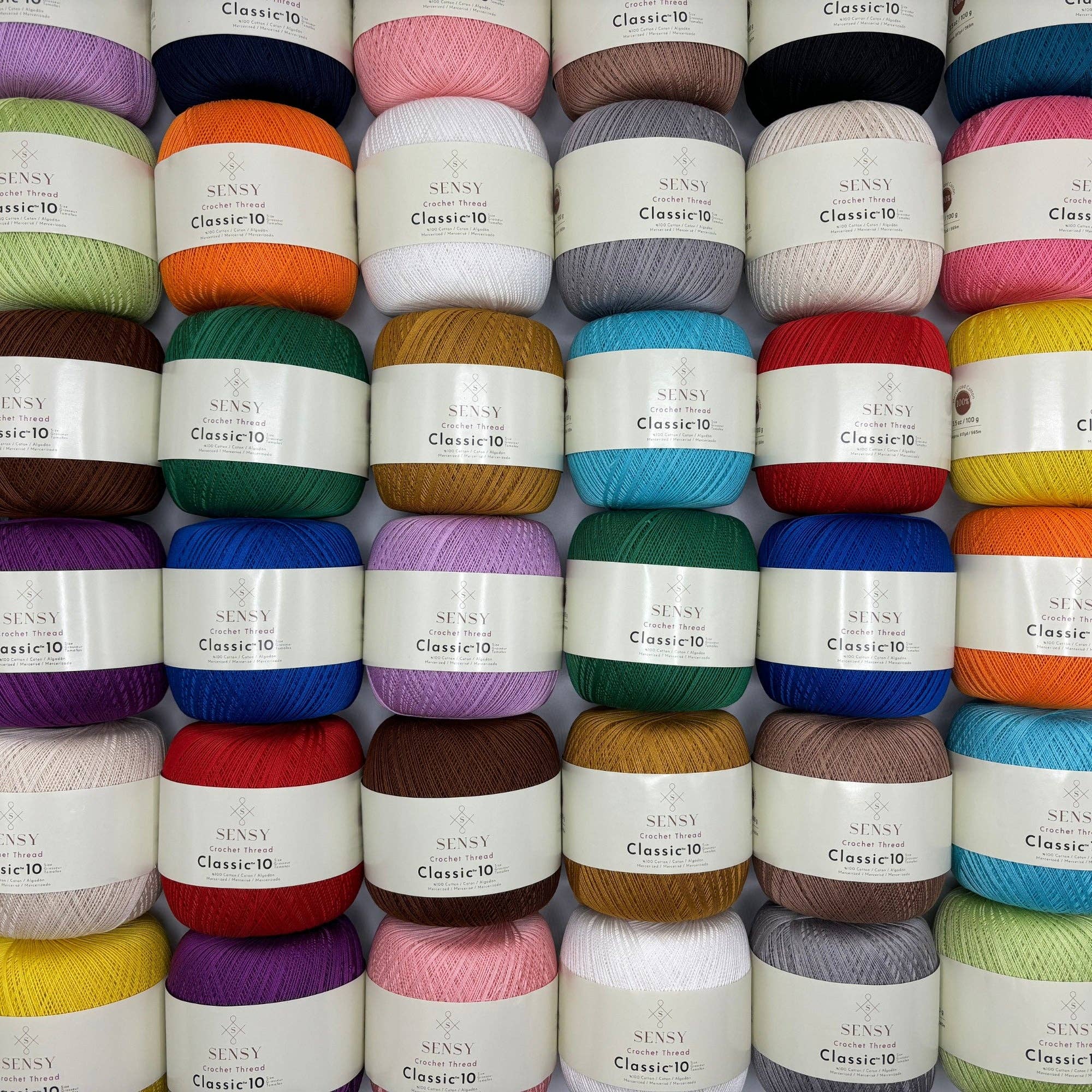 Sensy - Wholesale Yarn - Sensy Crochet Thread Classic Size 10, 100% Mercerized Giza Cotton, 617 Yards, Gauge 0 Lace41