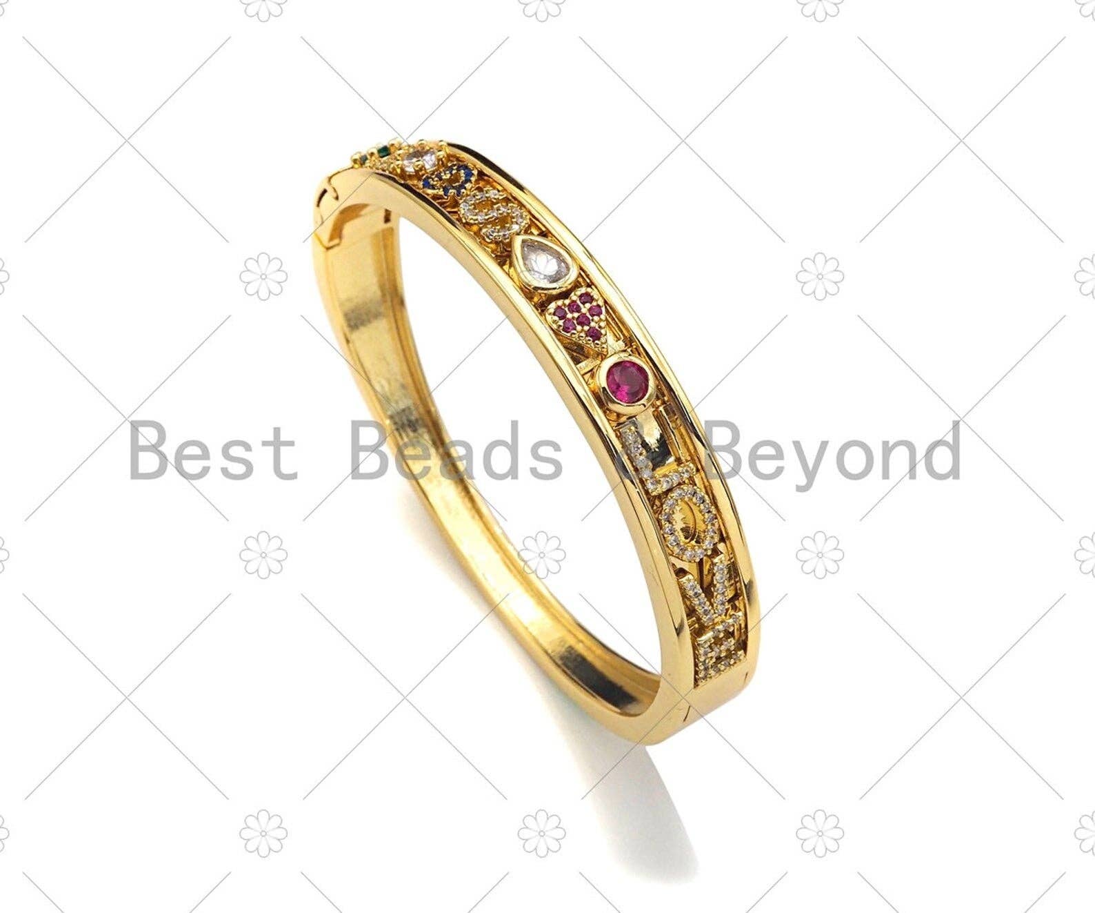 BestBeads&Beyond - Wholesale Bangle bracelet - Personalized Charm Bangle, charm bangle, letter Bangle, personalized bracelet, Gold Silver Bangle, Name Bangle, sku#X1910