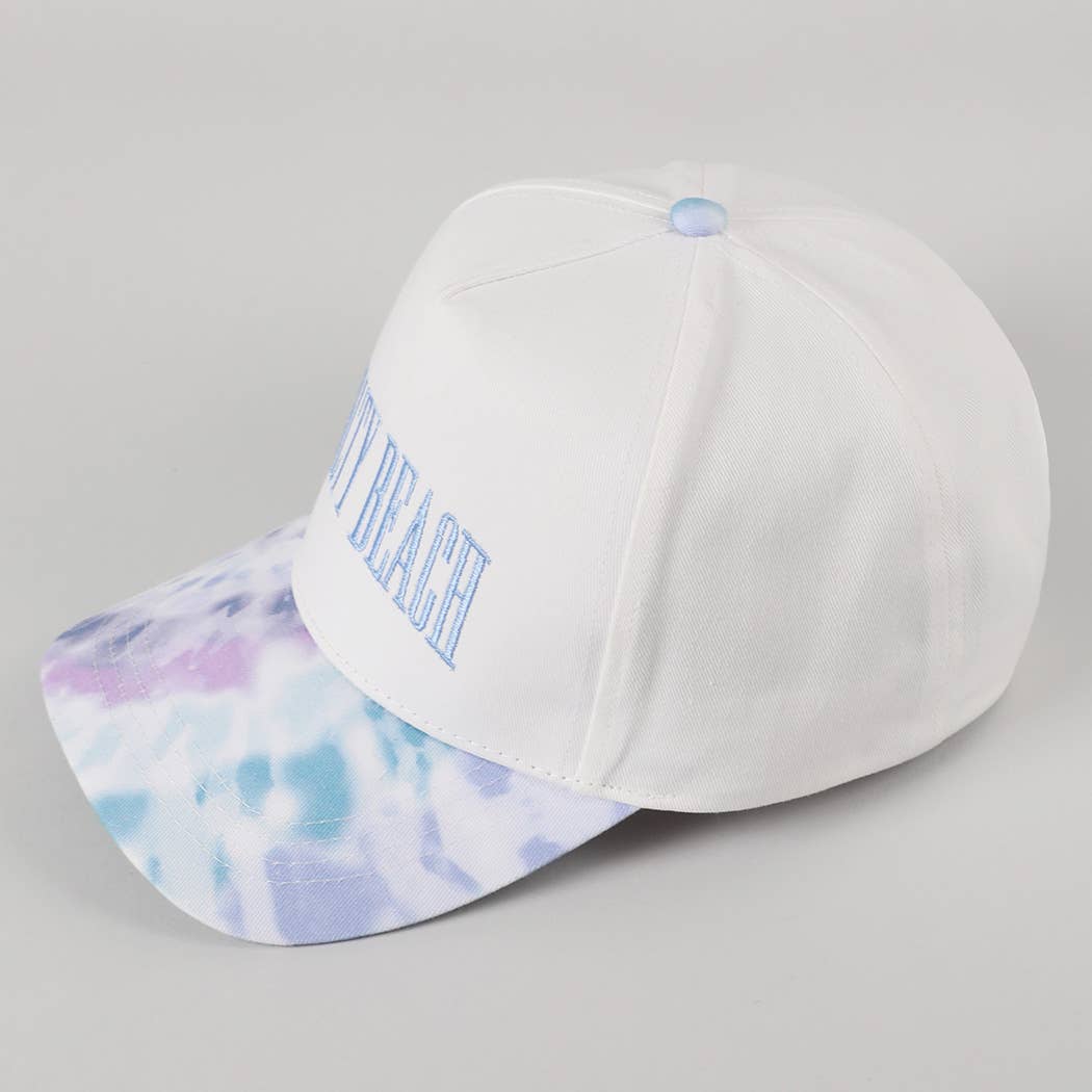 Fashion City - Vente Casquette de camionneur – femme - Casquette Trucker Teinture Tie-Dye Broderie SALTY BEACH10