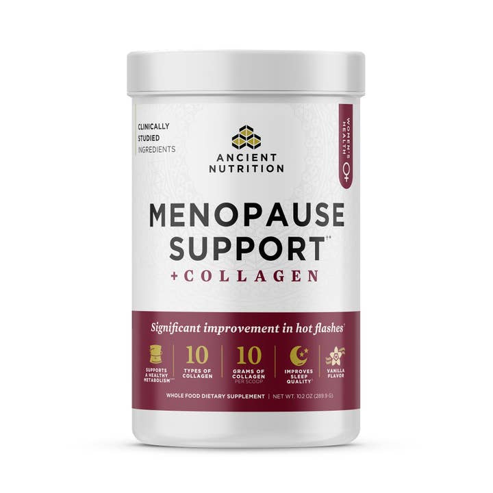 Menopause Support + Collagen | Powder Vanilla (25 Servings) for wholesale by Ancient Nutrition