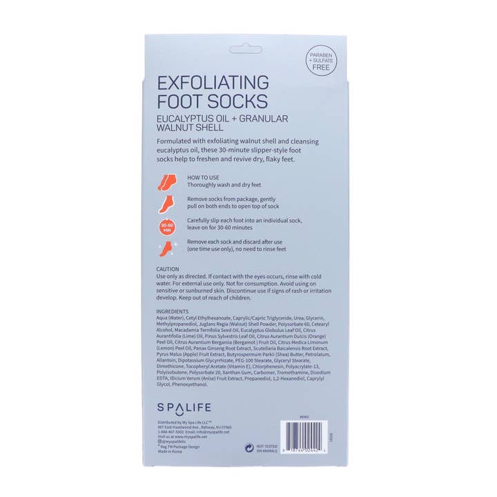 My Spa Life - Wholesale Foot Mask - Exfoliating & Smoothing Foot Socks - 1 Pair4