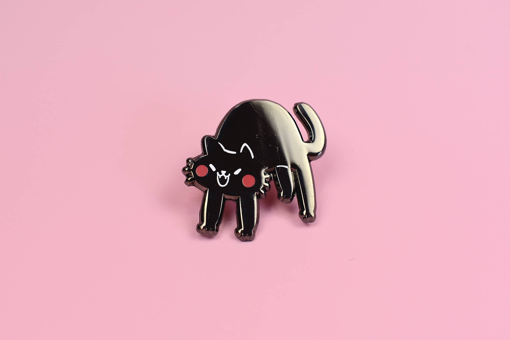 The Moonborn - Wholesale Lapel Pin/Button - Spooked Cat! Enamel Pin2