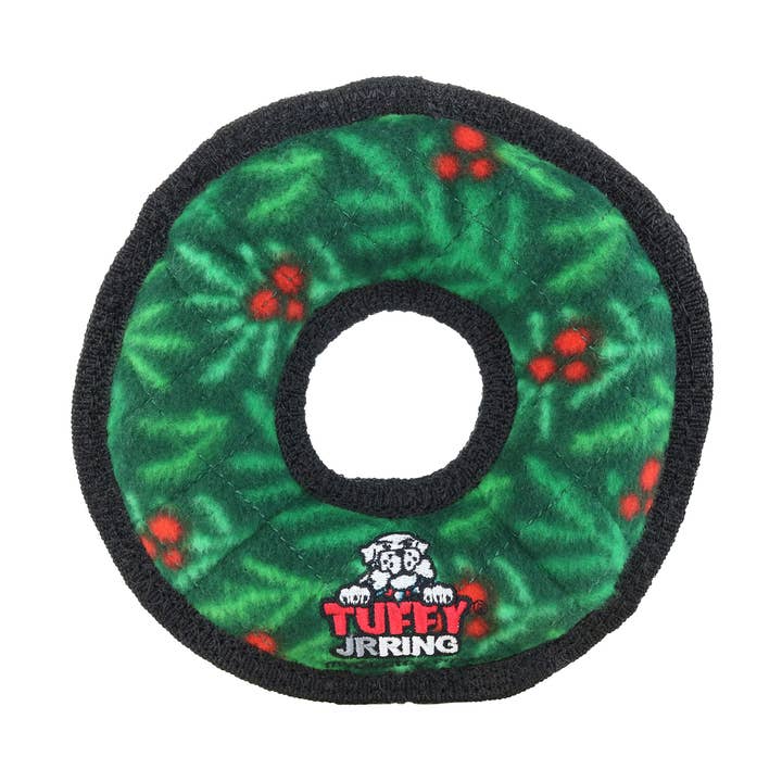 Tuffy Dog Toys - VIP Products - Wholesale Pet Squeaky Toy - Dog - Tuffy Jr Ring Wreath, Durable, Squeaky Dog Toy0