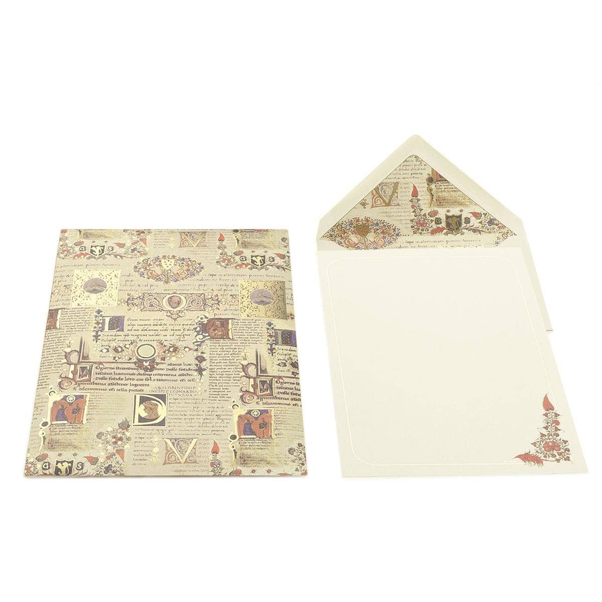 San Lorenzo Design - Vendita all'ingrosso Set di cartoleria/cancelleria - Foglie per Scrittura e Carte da Lettera Italiane con Busta, Portfolio14