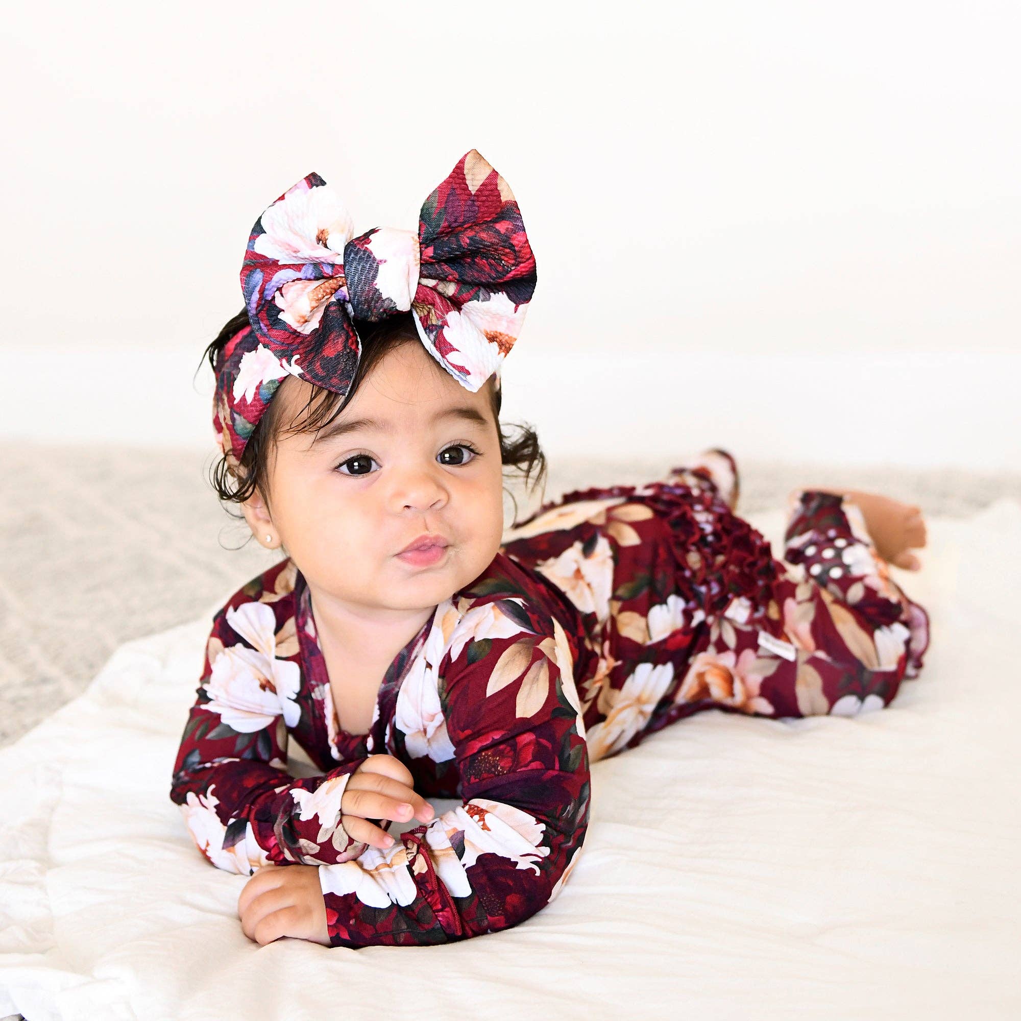 Gigi and Max - Wholesale Jumpsuit - Baby - Maya RUFFLE ZIP Bamboo One Piece Floral Baby Clothing10