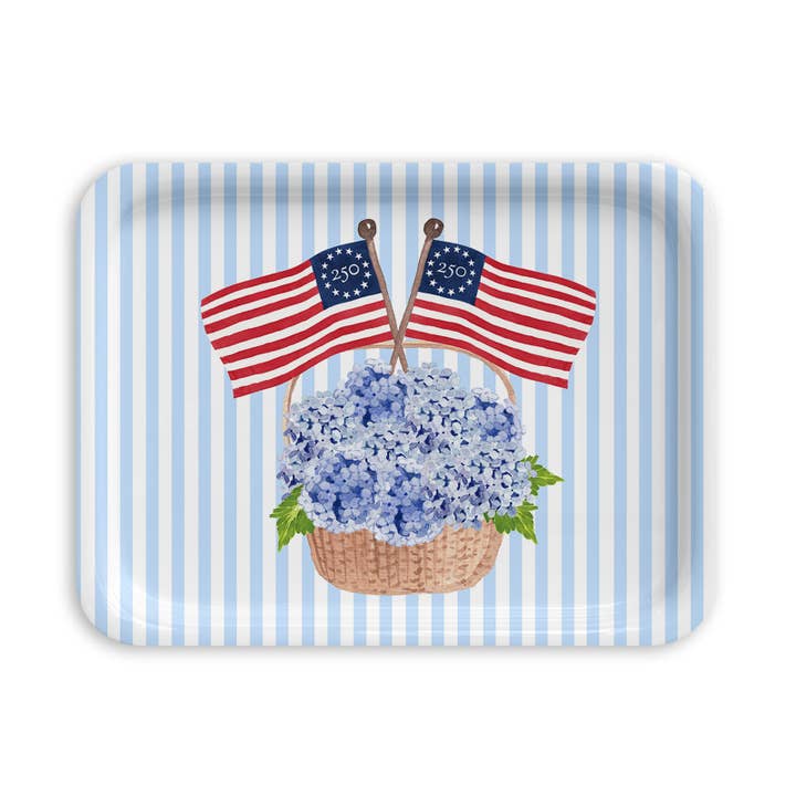 Freiheit250® Patriotischer Hortensienkorb Serviertablett für den Großhandel von The Muddy Dog