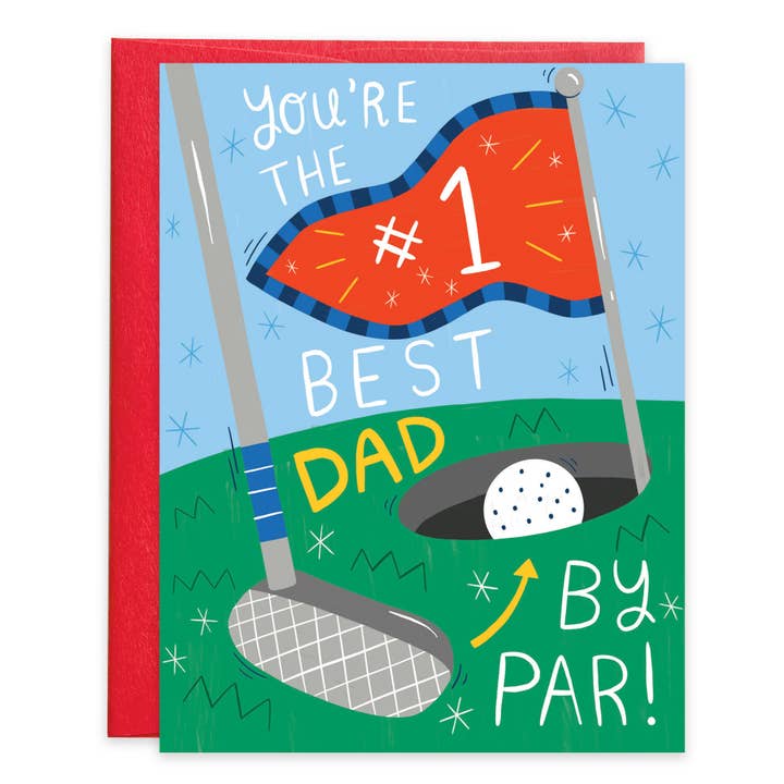 Father's Day Greeting Card - Best Dad By Par for wholesale by GINA B DESIGNS