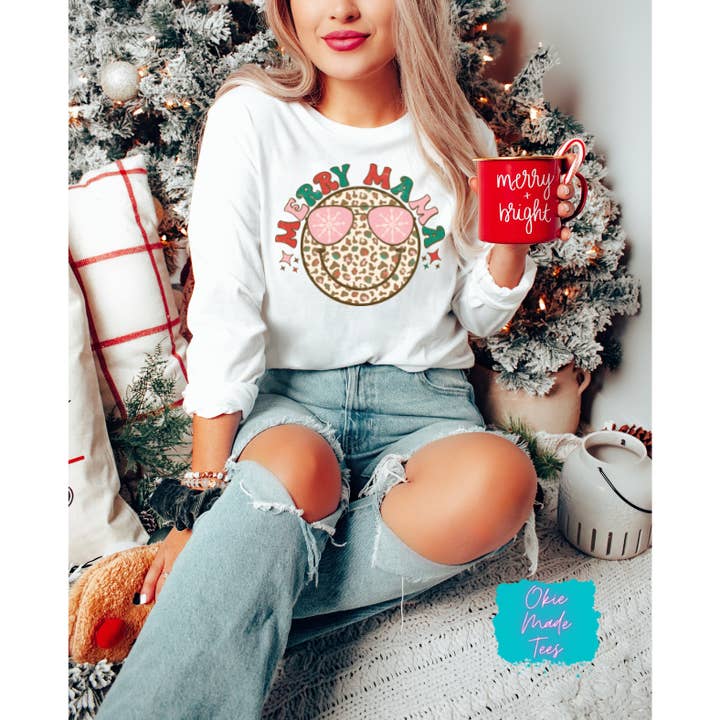 Felpa Merry Mama per la vendita all'ingrosso da parte di Okie Made Tees