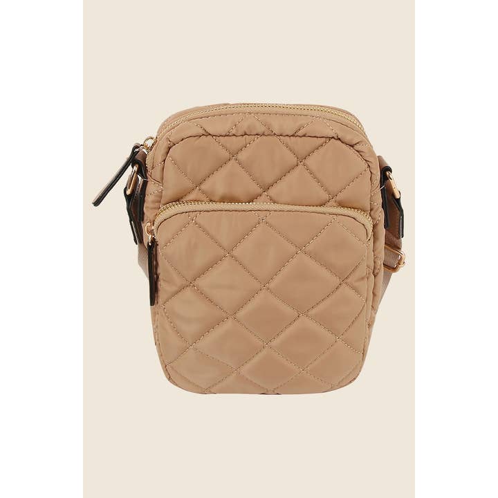 Anarchy Street - Wholesale Crossbody Bag - Women's - Quilted Rectangle Nylon Crossbody Bag