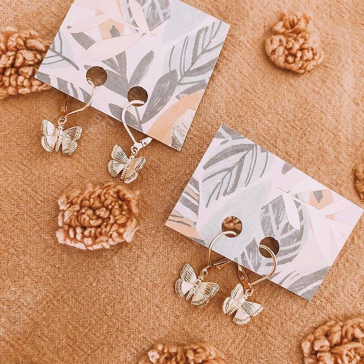 Goldie Butterfly Earrings for wholesale by driftaway jewelry