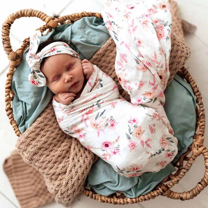 Camille Organic Muslin Wrap for wholesale by Snuggle Hunny