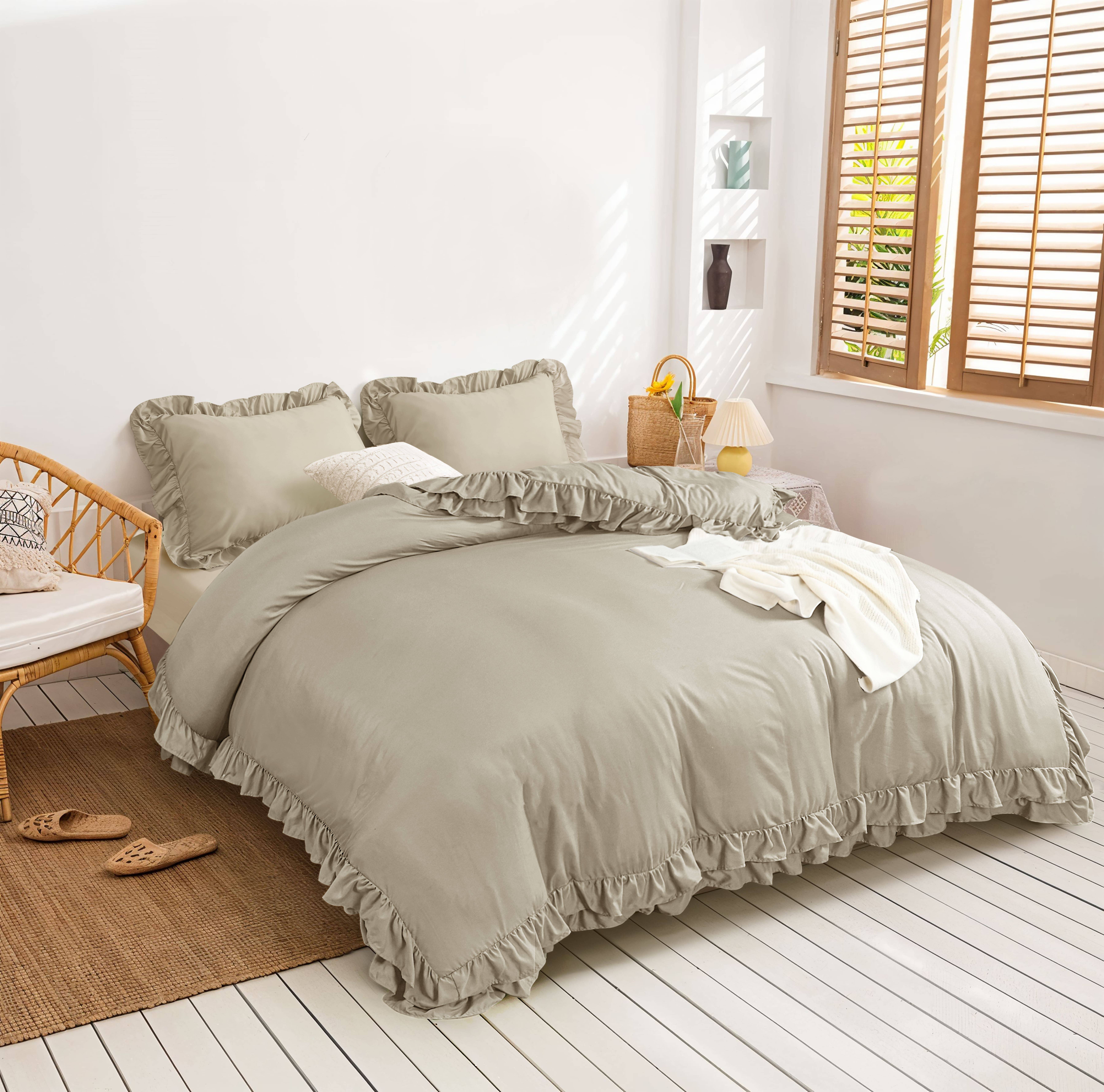 Cotton Passion - Vente Parure de lit - Ensemble housse de couette à volants 3 pièces22