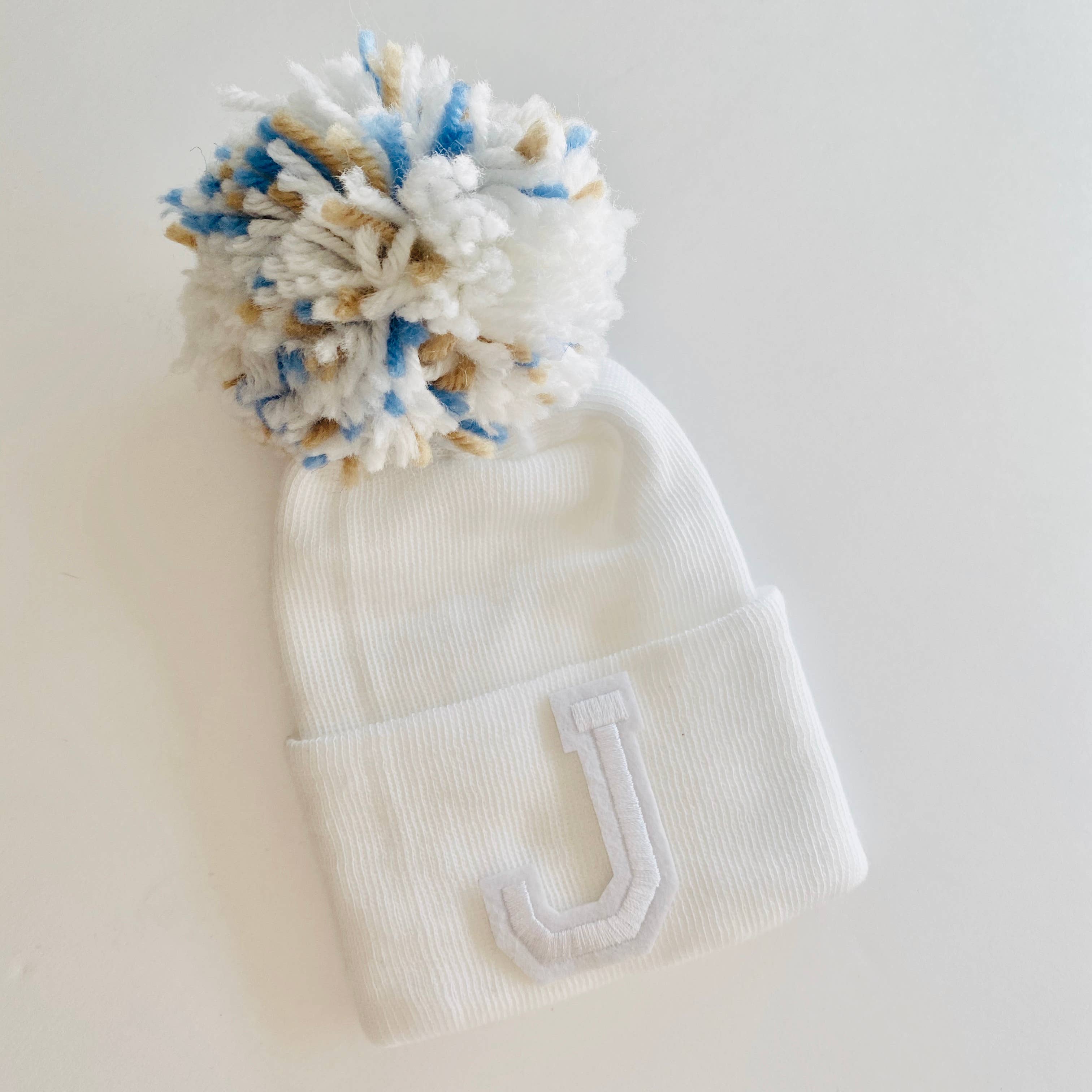 Jamie Rae Hats - Vente Bonnet pour nouveau-né – bébé - Bonnet pompon pour nouveau-né à l'hôpital5