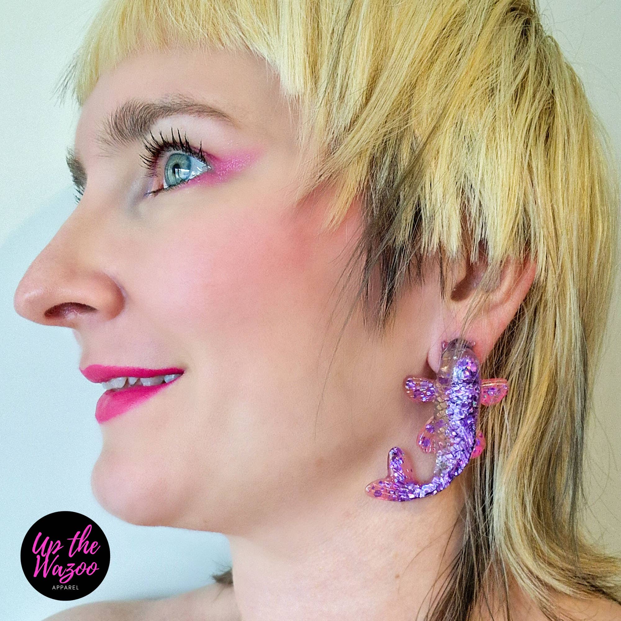 Up the Wazoo Apparel - Wholesale Stud/Post Earrings - Fancy Lures, Lavender - Handmade To Order4