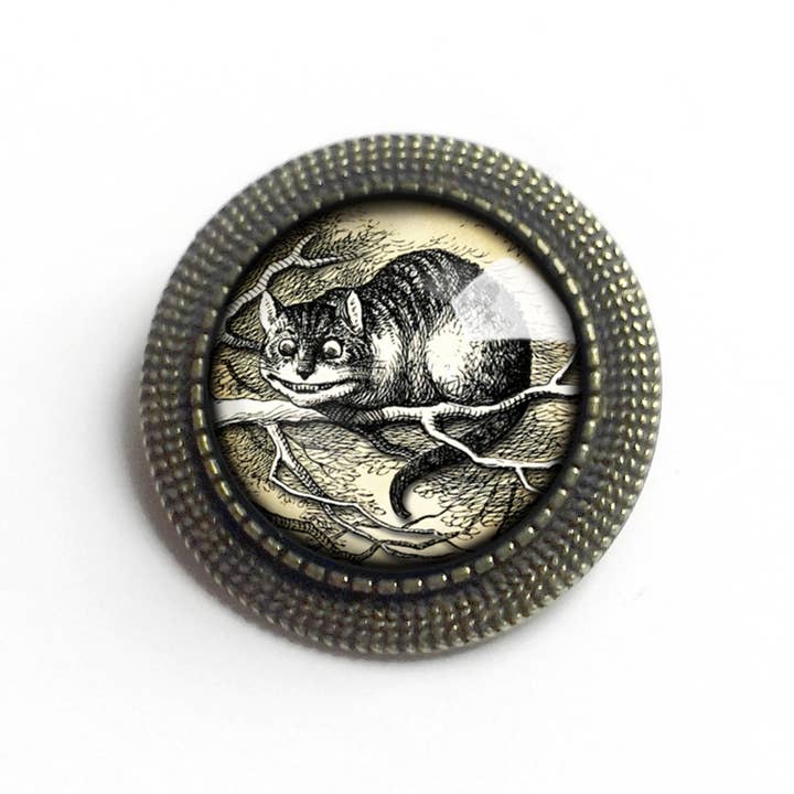 The Divine Iguana – wholesale Brosch – Alice i Underlandet Cheshire Cat viktoriansk brosch1