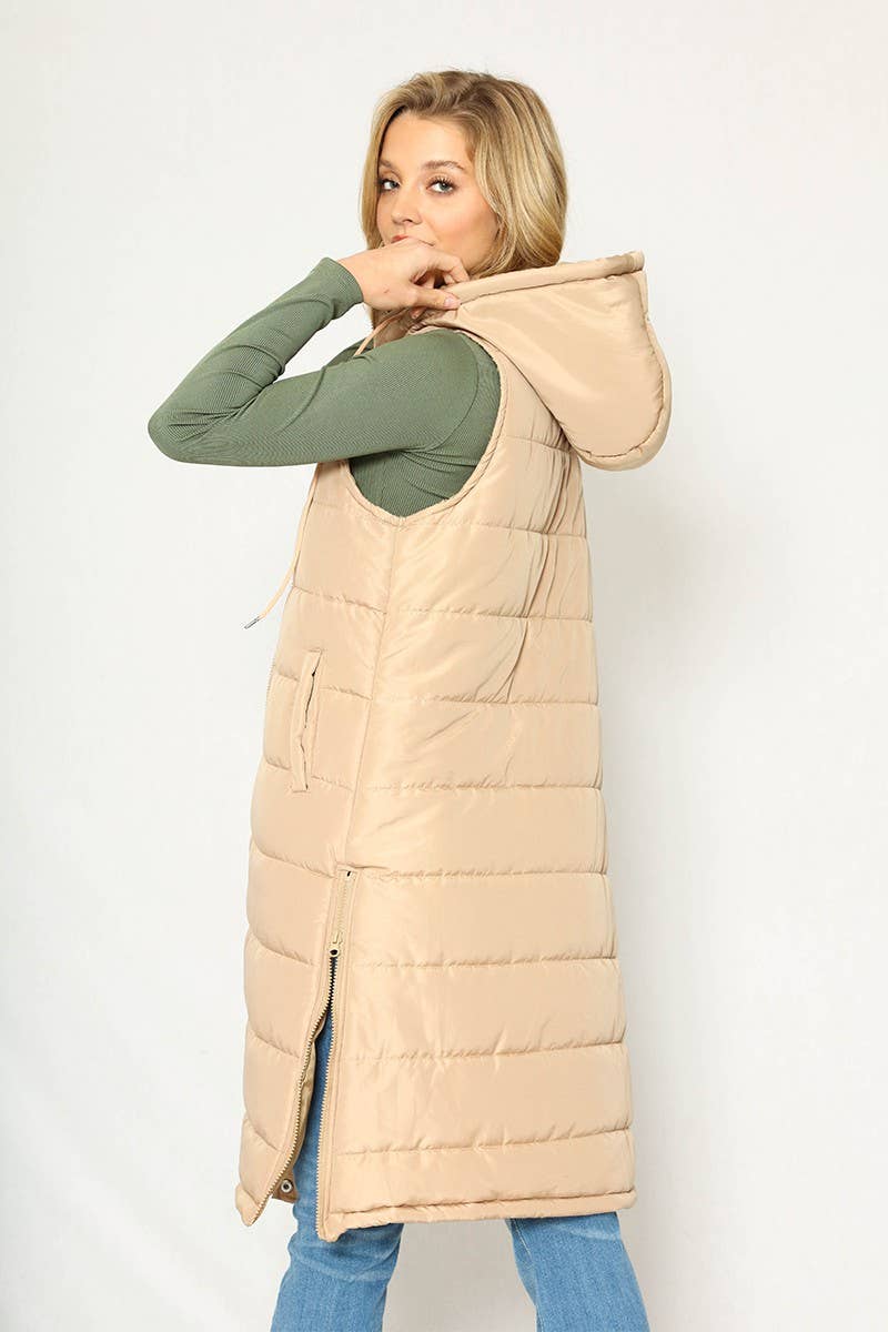 Miss Sparkling - Wholesale Outerwear Vest - Women's - Long Puffer Vest6