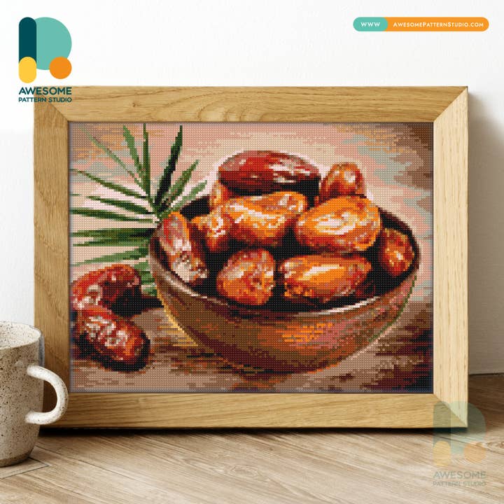 DS1231-120x162 Date Fruit, Diamond Painting Kit for wholesale by Awesome Pattern Studio