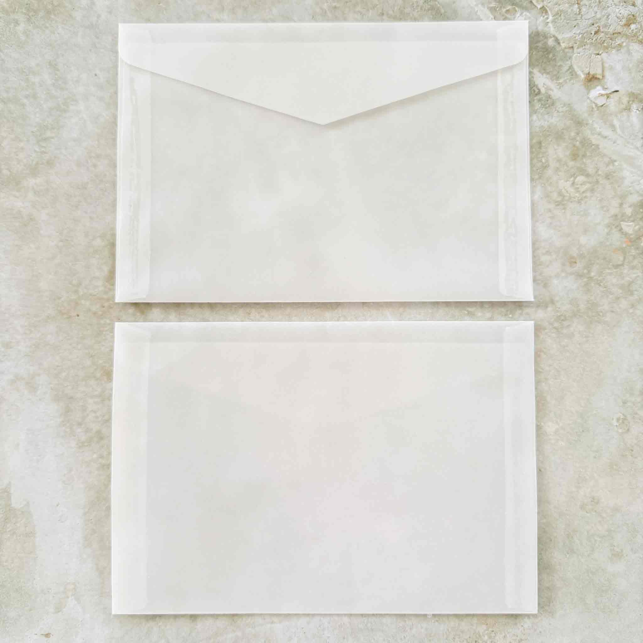 The Natural Paper Company – Envelopes por atacado – Envelopes transparentes de velino para convites 5x71