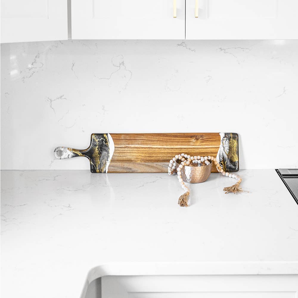 Lynn & Liana Designs EU - Wholesale Cheese Board - Handmade Resin Cheeseboard - Baguette 13x61 cm1