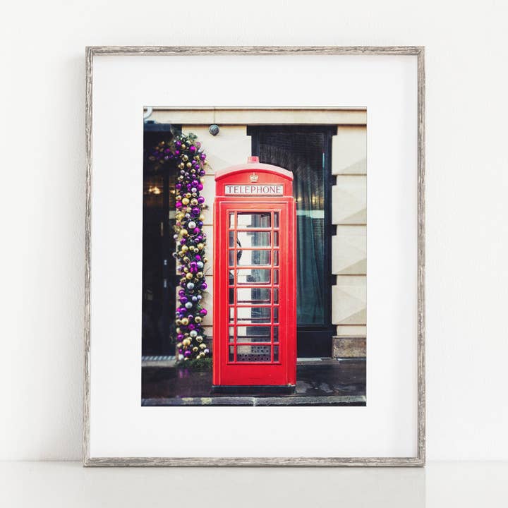 Red London Telephone Booth Art Print for wholesale by Lisa Russo Fine Art