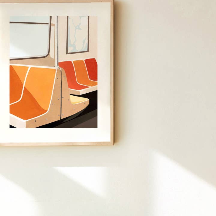 Jen Wang Studios - Wholesale Art Print - NYC Subway Seats Art Print2