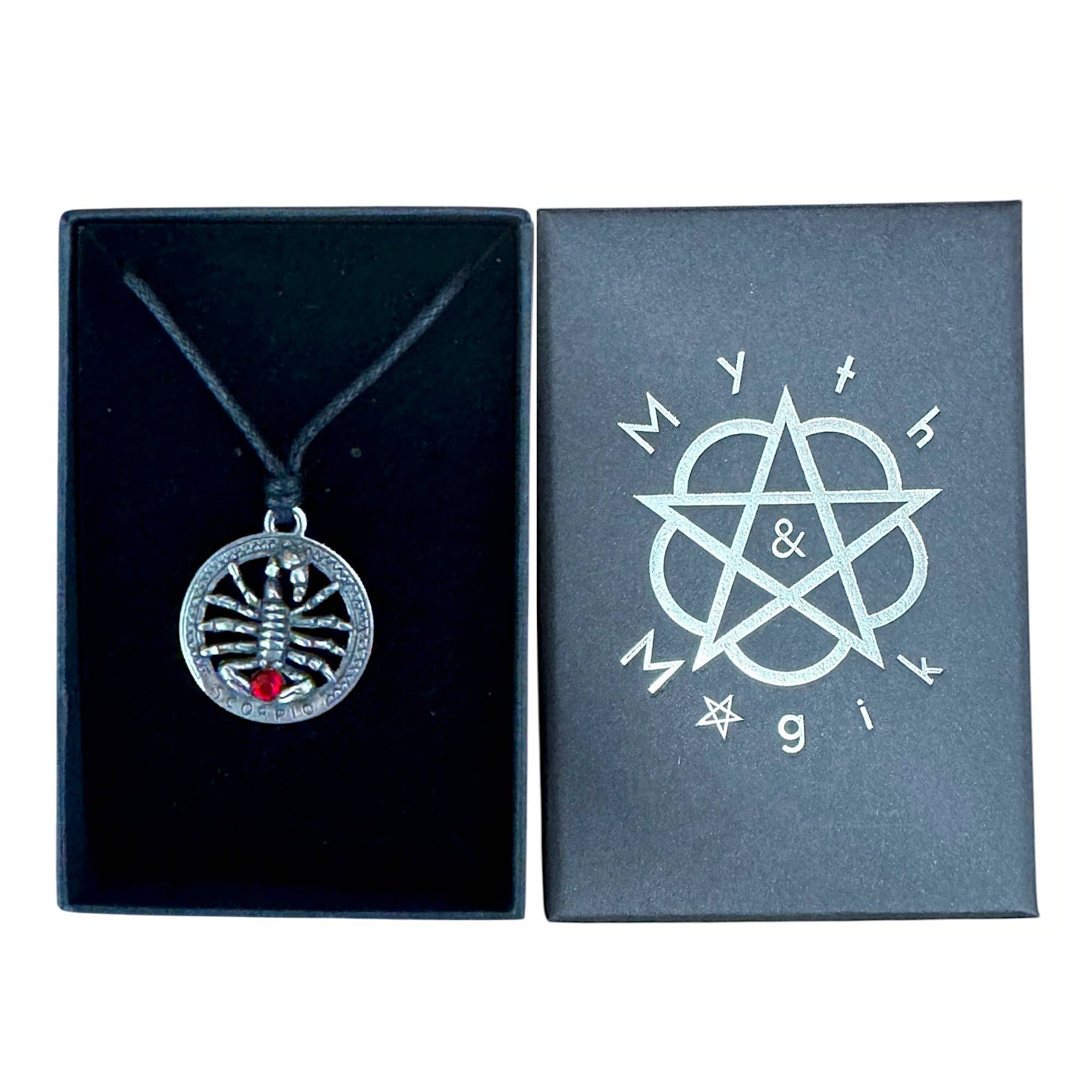 Myth & Magik - Silver Jewellery Cavern Wholesale - Wholesale Pendant/Charm Necklace -  Pewter Scorpio Zodiac Necklace - Astrology Gift - (USA-DDP)2