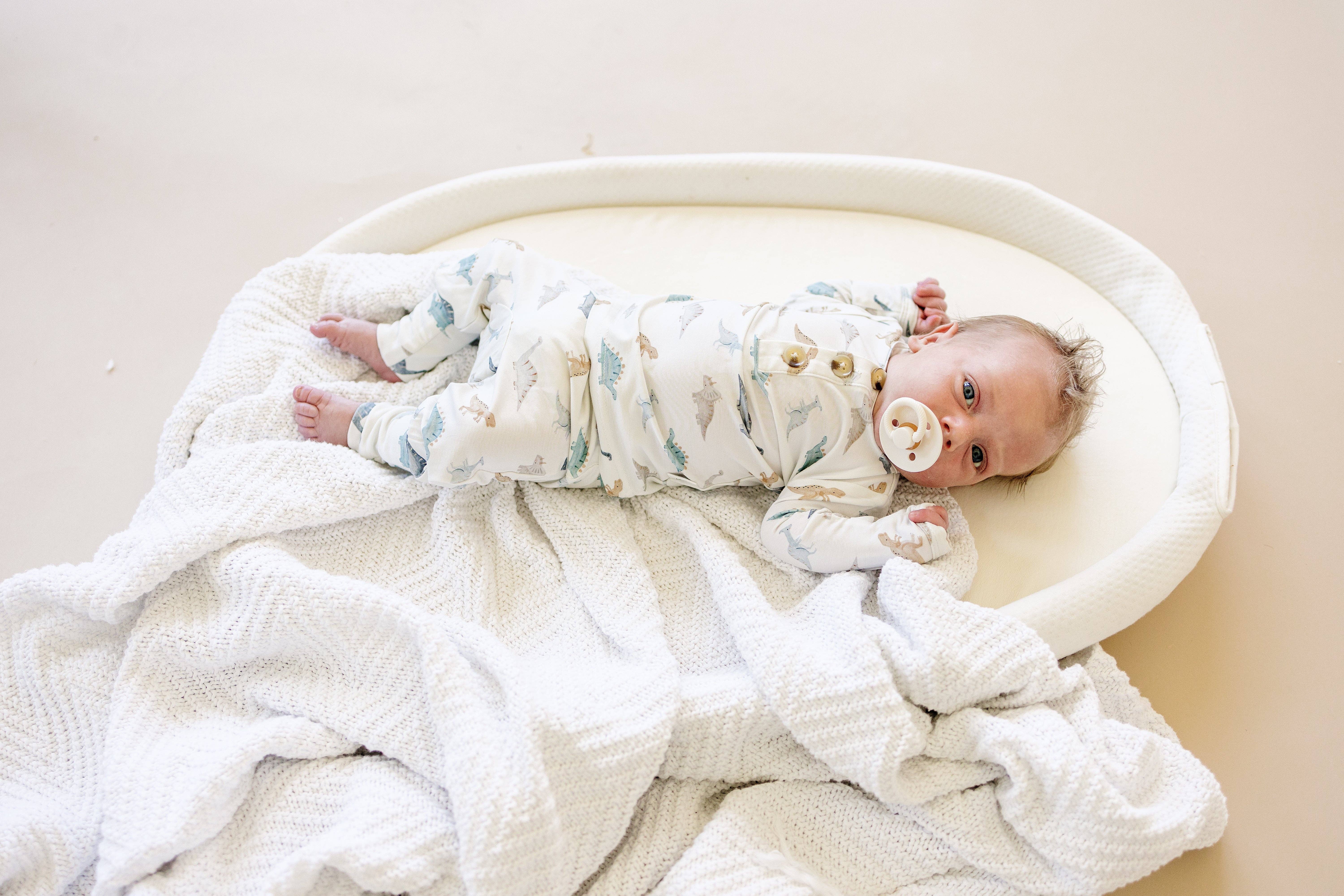 Little Joy Co. - Wholesale Sleepwear Set - Kids - Snugglesaurus 2pc Henley Bamboo Pajamas Baby Toddler Dino PJ6