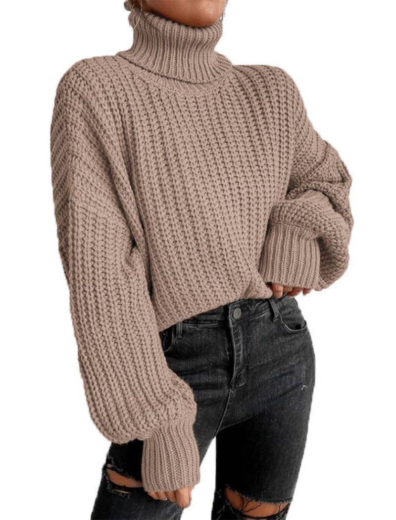 safistyle - Wholesale Knit Sweater - Women's - Chunky Knit Turtleneck Sweater9