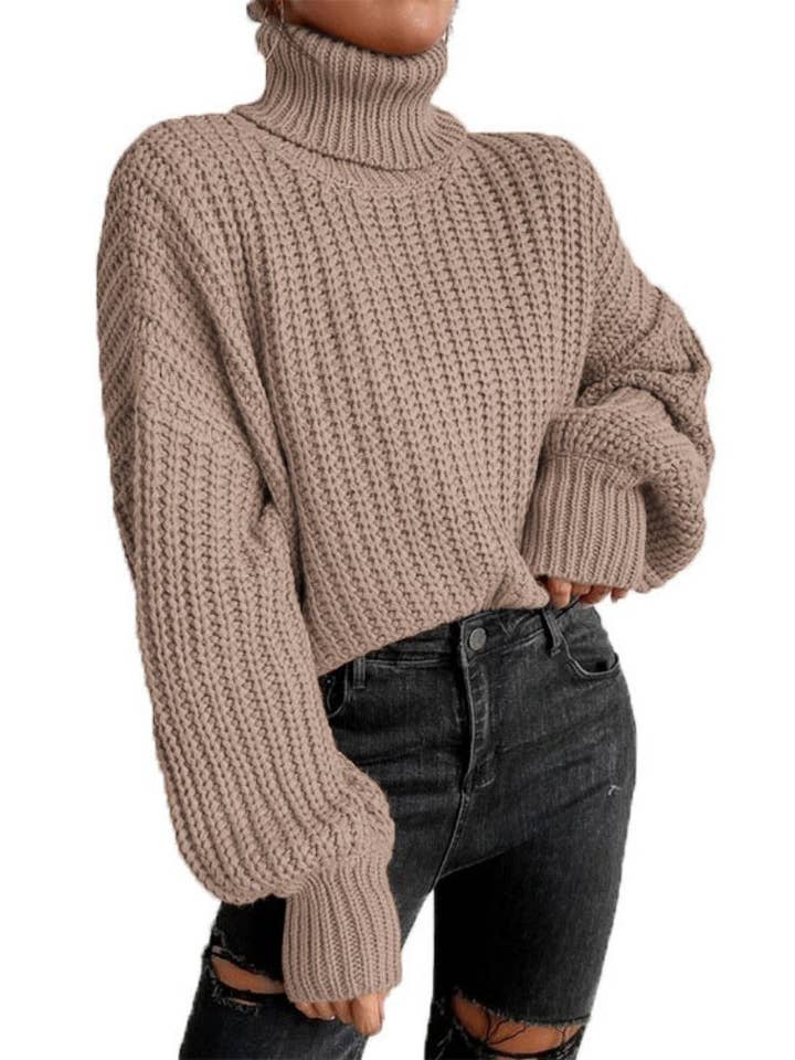 safistyle - Wholesale Knit Sweater - Women's - Chunky Knit Turtleneck Sweater9
