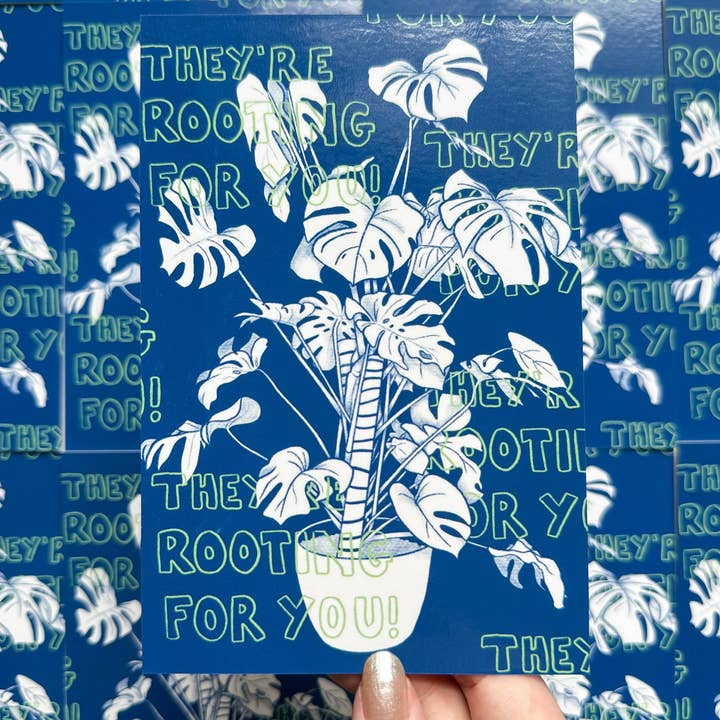 lu bremer design - Wholesale Art Print - they're rooting for you mini art print - 4x6 postcard size7