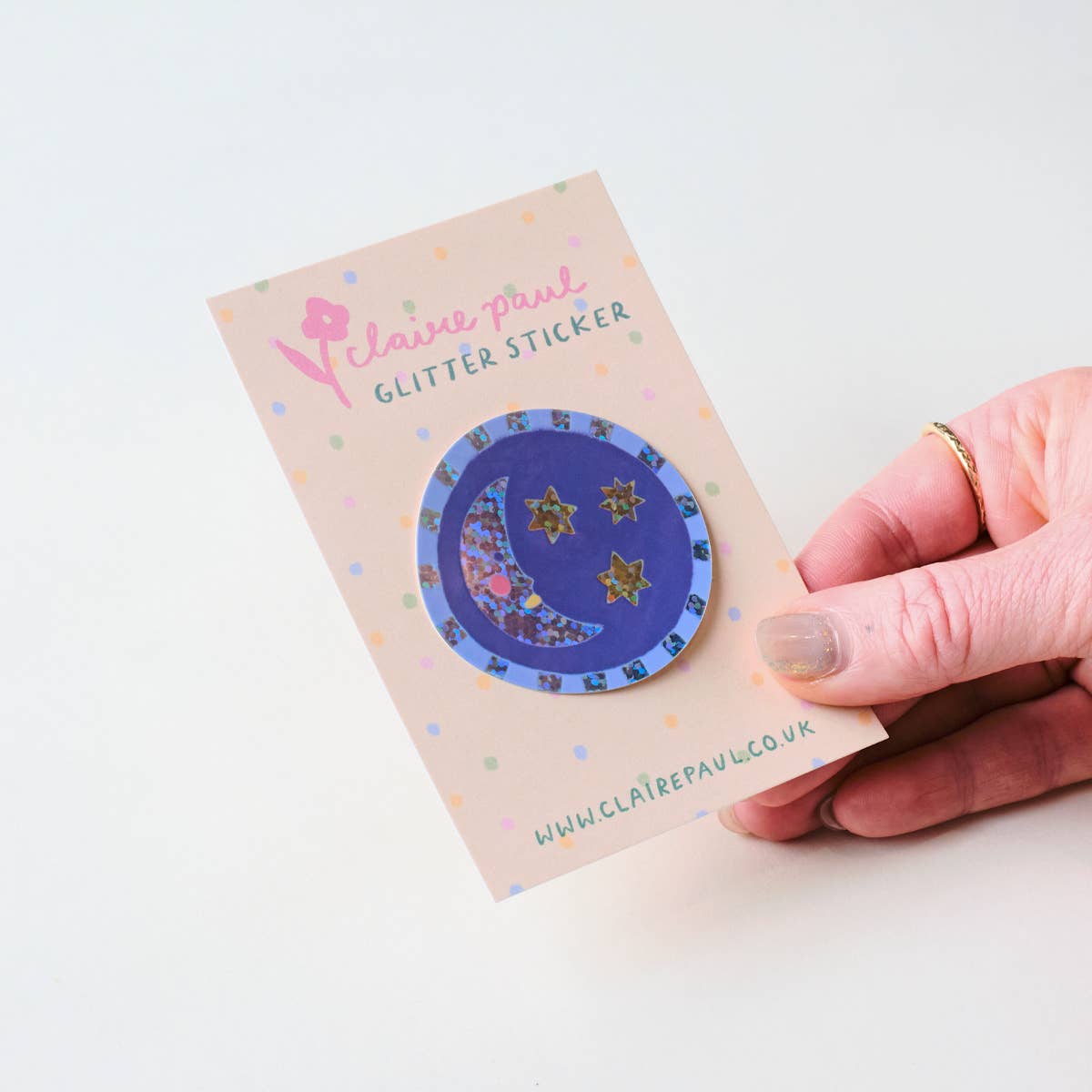 Claire Paul – wholesale Klistermärke – Månen och stjärnor Holografisk klistermärke5