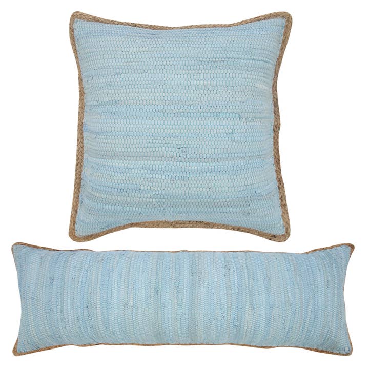 Vivid Jute Bordered Throw Pillow for wholesale by LR Home