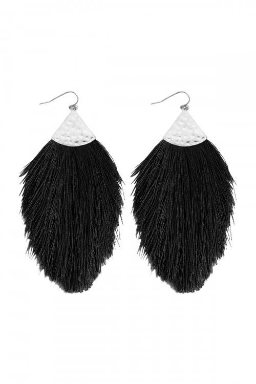 MYS Wholesale Inc - Wholesale Tassel Earrings - Tassel With Hammer Metal Hook Drop Earrings35