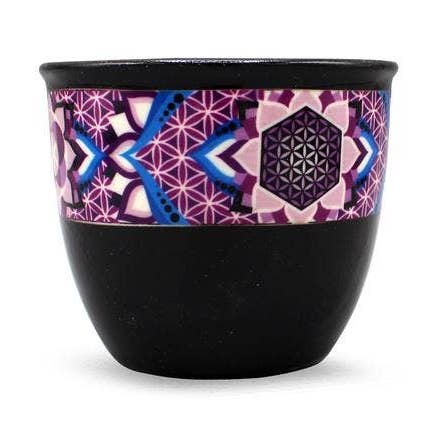 Udplingsskål - Keramisk Livets Blomst - Sort for engroshandel hos Arômes & Évasions