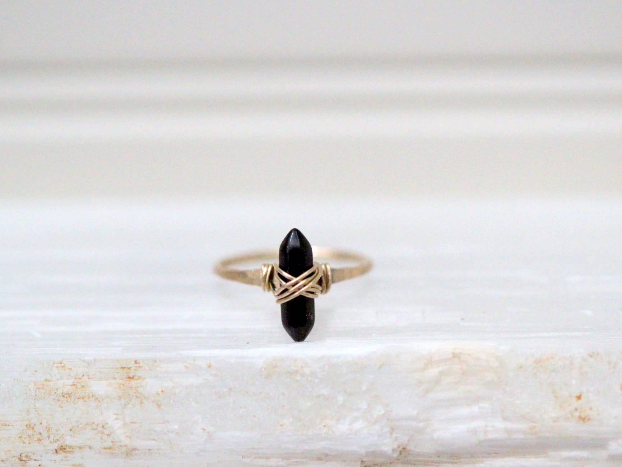 Saressa Designs - Wholesale Cocktail/Statement Ring - Crest Ring - Obsidian0
