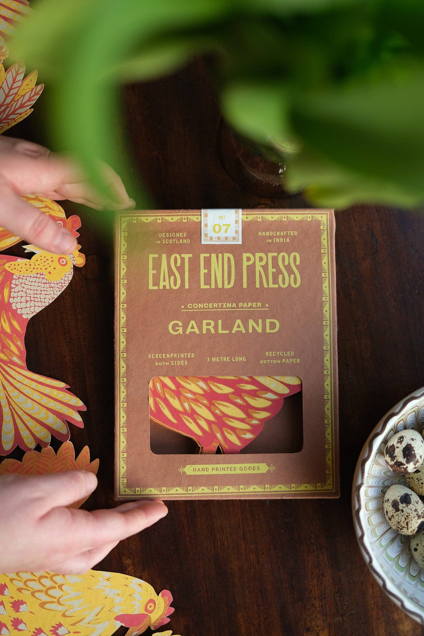 East End Press - Vendita all'ingrosso Bandierine/Ghirlande - Ghirlanda Chickens Concertina5