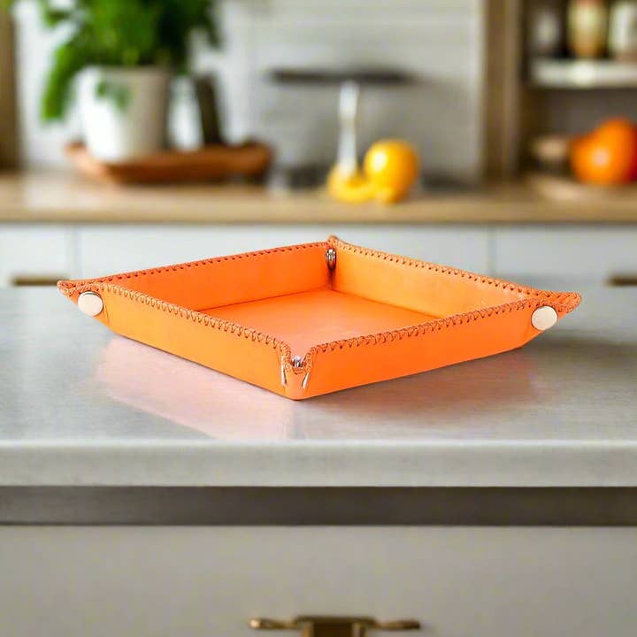 Bati Goods - Wholesale Desk Tray - Llaves | Leather Catch All Tray0