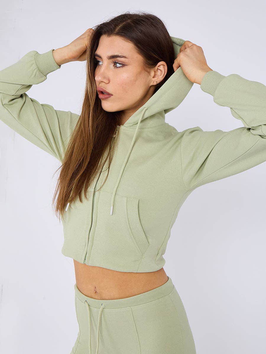 AX Labels - Wholesale Lounge Set - Women's - Interlock Cropped Zip Hoodie and Flared Trouser Set42