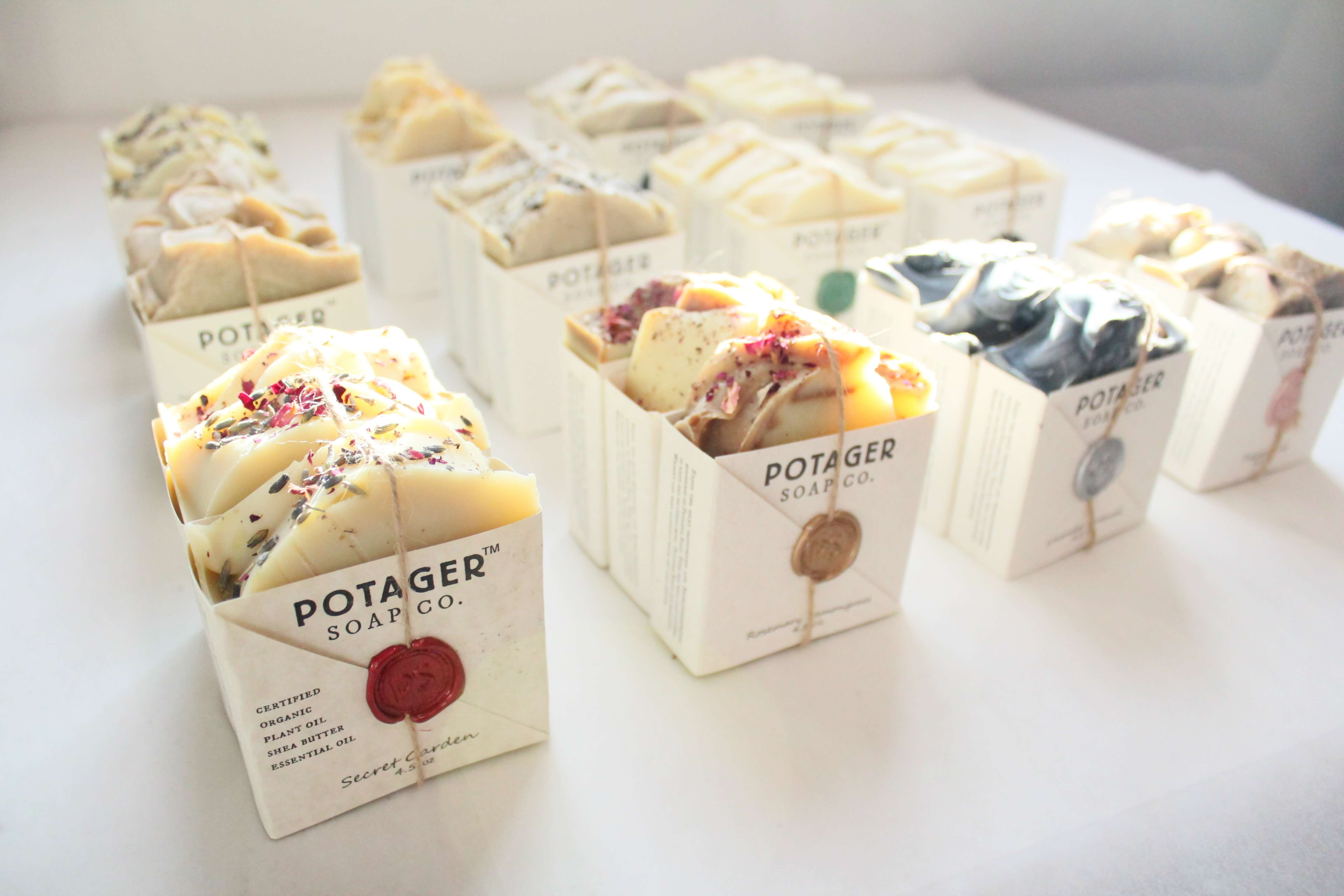 Potager Soap Company – wholesale Bar Soap – Peppermint Twist | Wrapped – Spa-Fresh & Giftable6