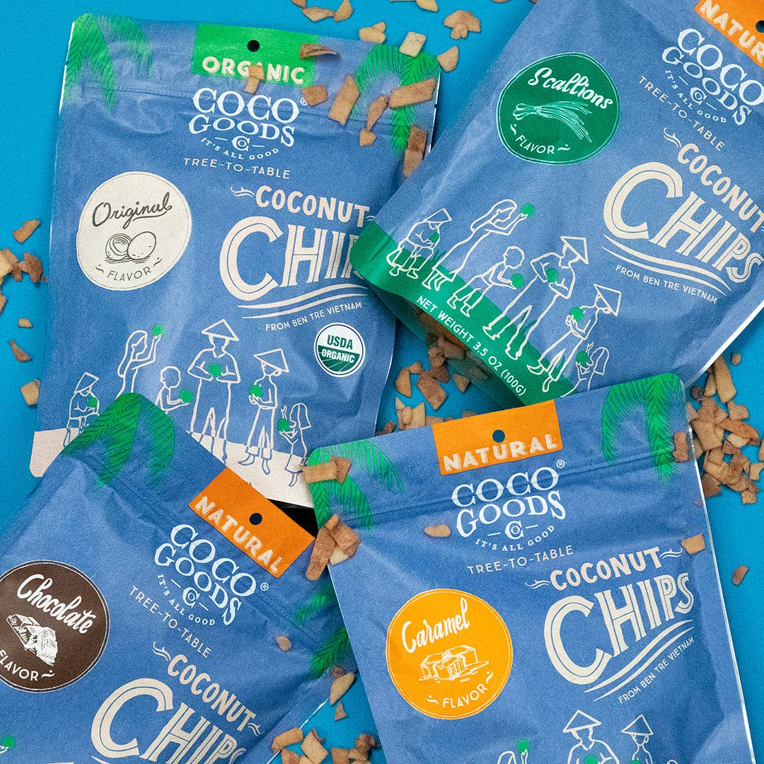 CocoGoods Co - Wholesale Chips - Natural Toasted Coconut Chips, Chocolate 3.5 oz Zip Lock Bag9