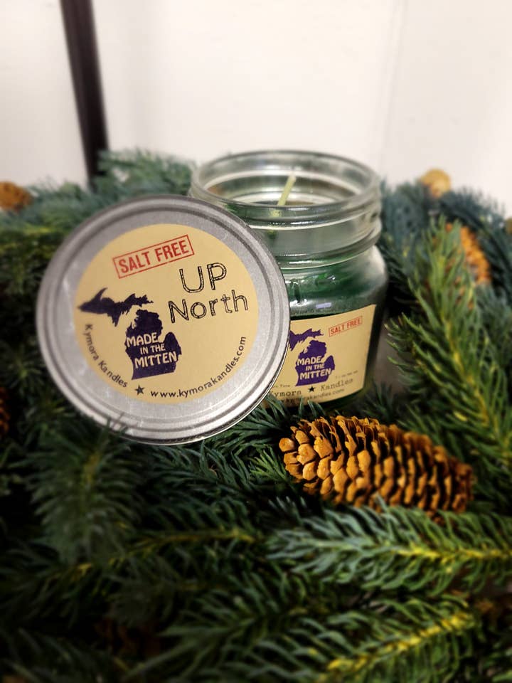 Mini Mason Jar Candle - UP North for wholesale by Kymora Kandles